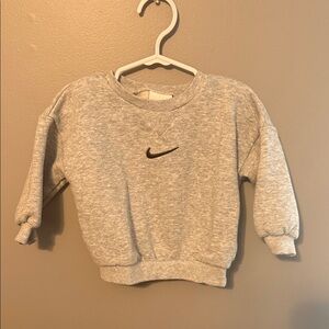 Nike Light Gray Crewneck with Black Swoosh